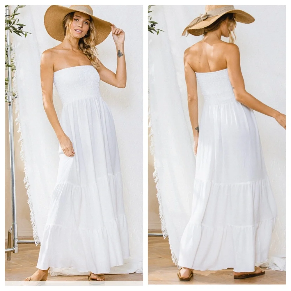 40 Boho Hippie Chic Fabulous Must have Off -Shoulder Tiered Maxi dress - Picture 1 of 3